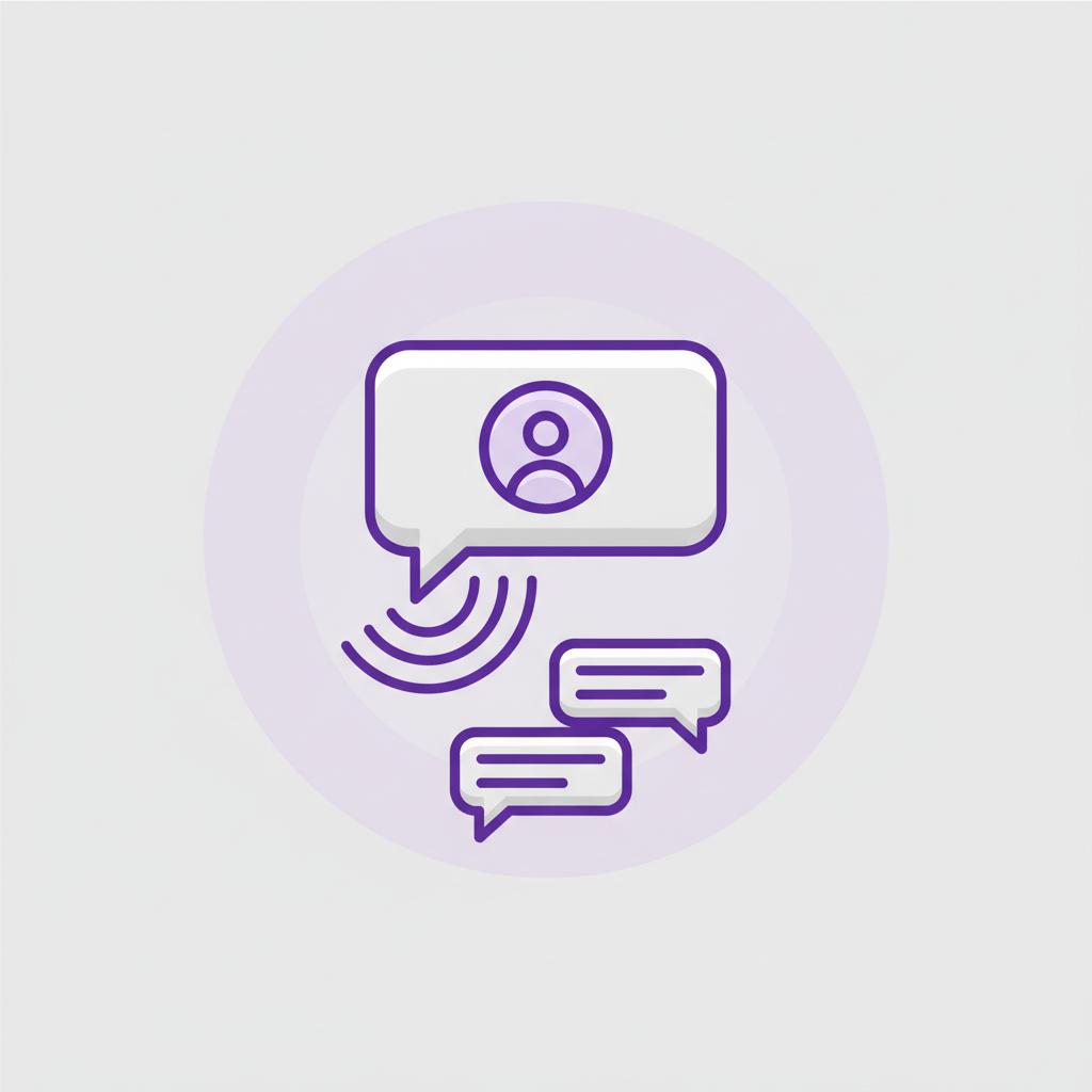 An illustration showing a founder talking directly with customers through a live chat interface on their laptop.