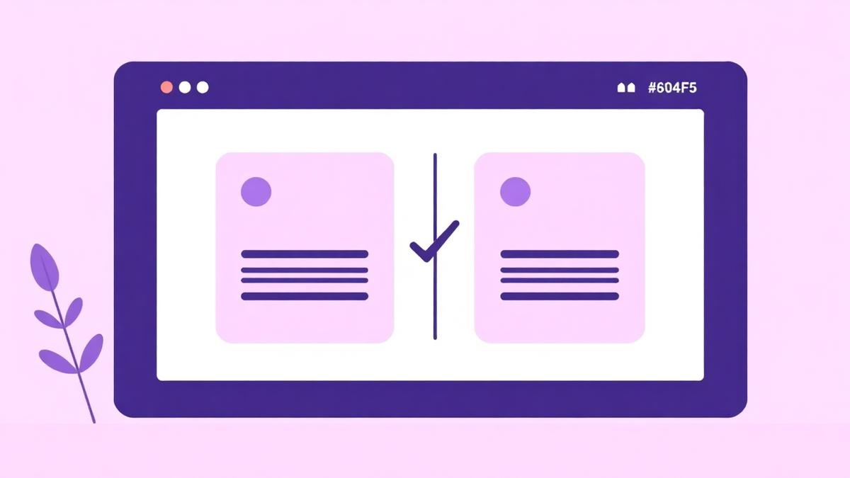 Illustration of a side-by-side product comparison advertisement targeting competitor users.
